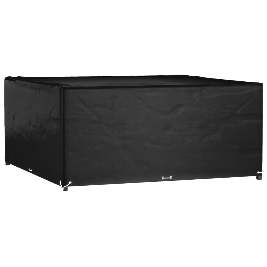 vidaXL Gartenmöbel-Abdeckungen 2 Stk. 4 Personen Poly Rattan 8 Ösen