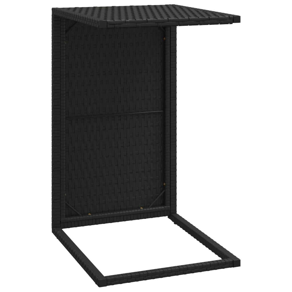vidaXL C-Tisch Schwarz 40x35x60 cm Poly Rattan