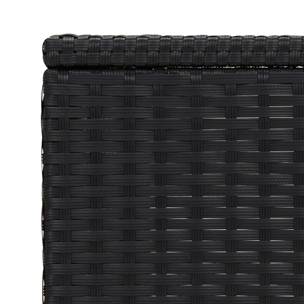 vidaXL C-Tisch Schwarz 40x35x60 cm Poly Rattan