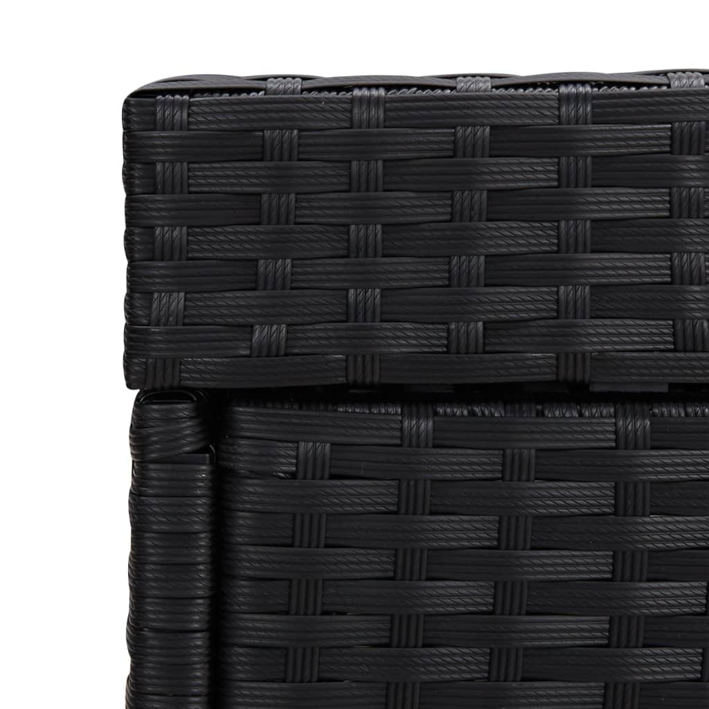 vidaXL Müllbehälter Schwarz 40x40x80 cm Poly Rattan