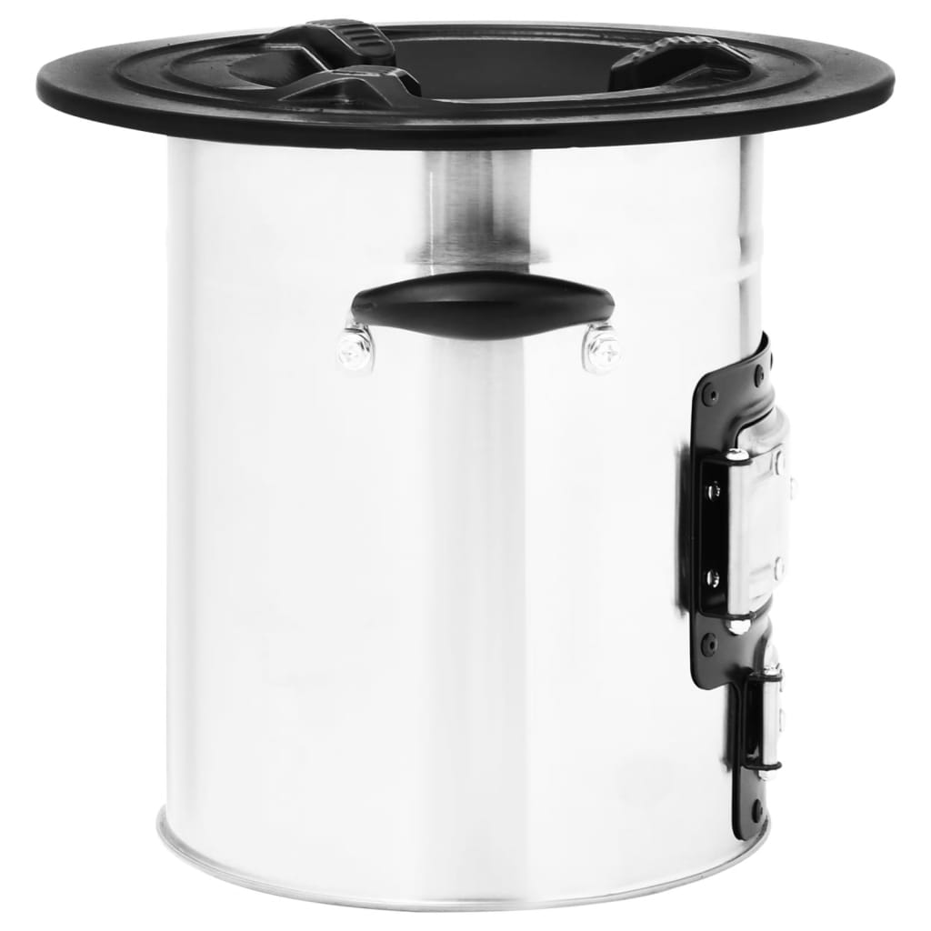 vidaXL Camping-Ofen Silbern 51,5x35x30,5 cm Edelstahl