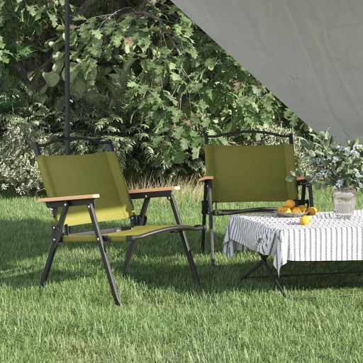 vidaXL Campingstühle 2 Stk. Beige 54x43x59 cm Oxford-Gewebe