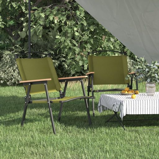 vidaXL Campingstühle 2 Stk. Beige 54x43x59 cm Oxford-Gewebe