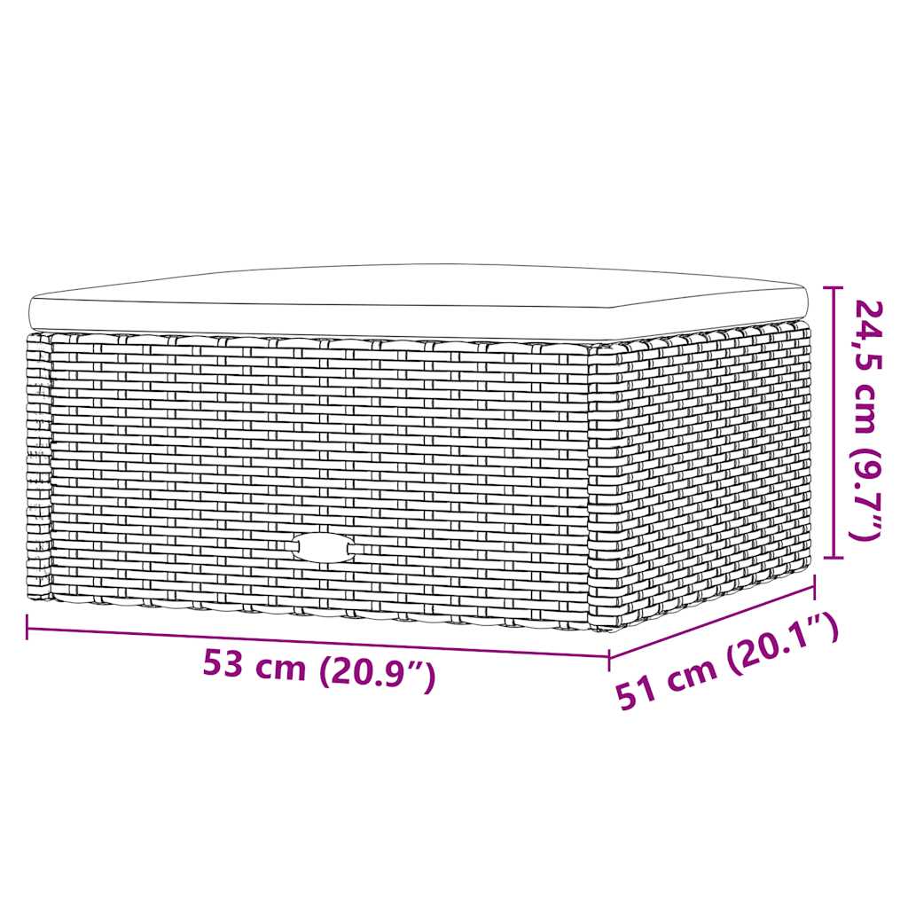 5-tlg. Garten-Lounge-Set mit Kissen Schwarz Poly Rattan