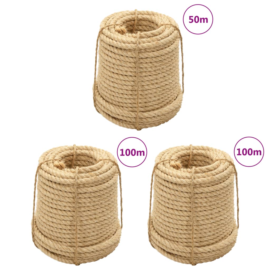 vidaXL Seil 100% Sisal 6 mm 100 m