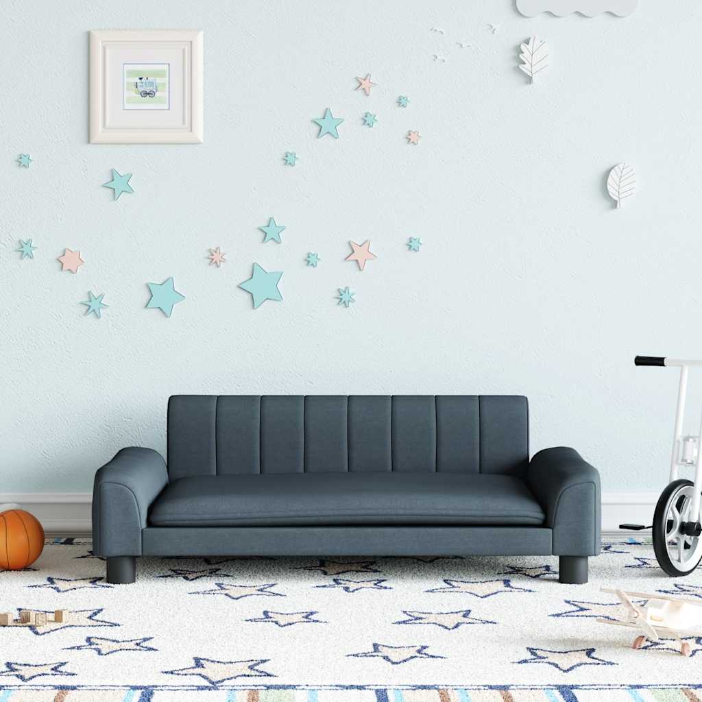 Kindersofa Creme 90x53x30 cm Stoff