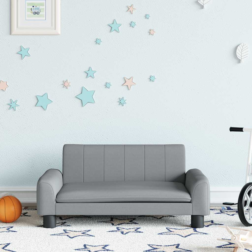 Kindersofa Creme 90x53x30 cm Stoff