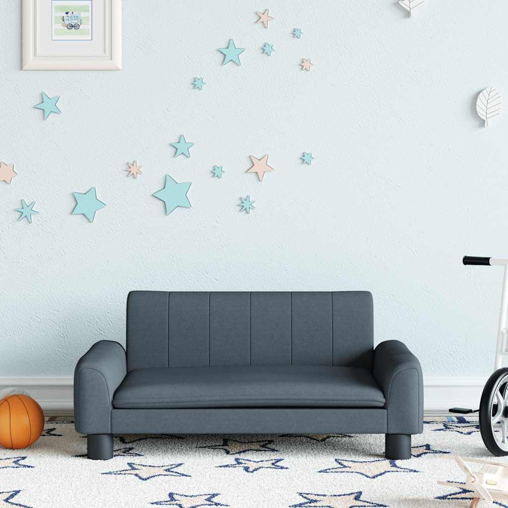 Kindersofa Creme 90x53x30 cm Stoff
