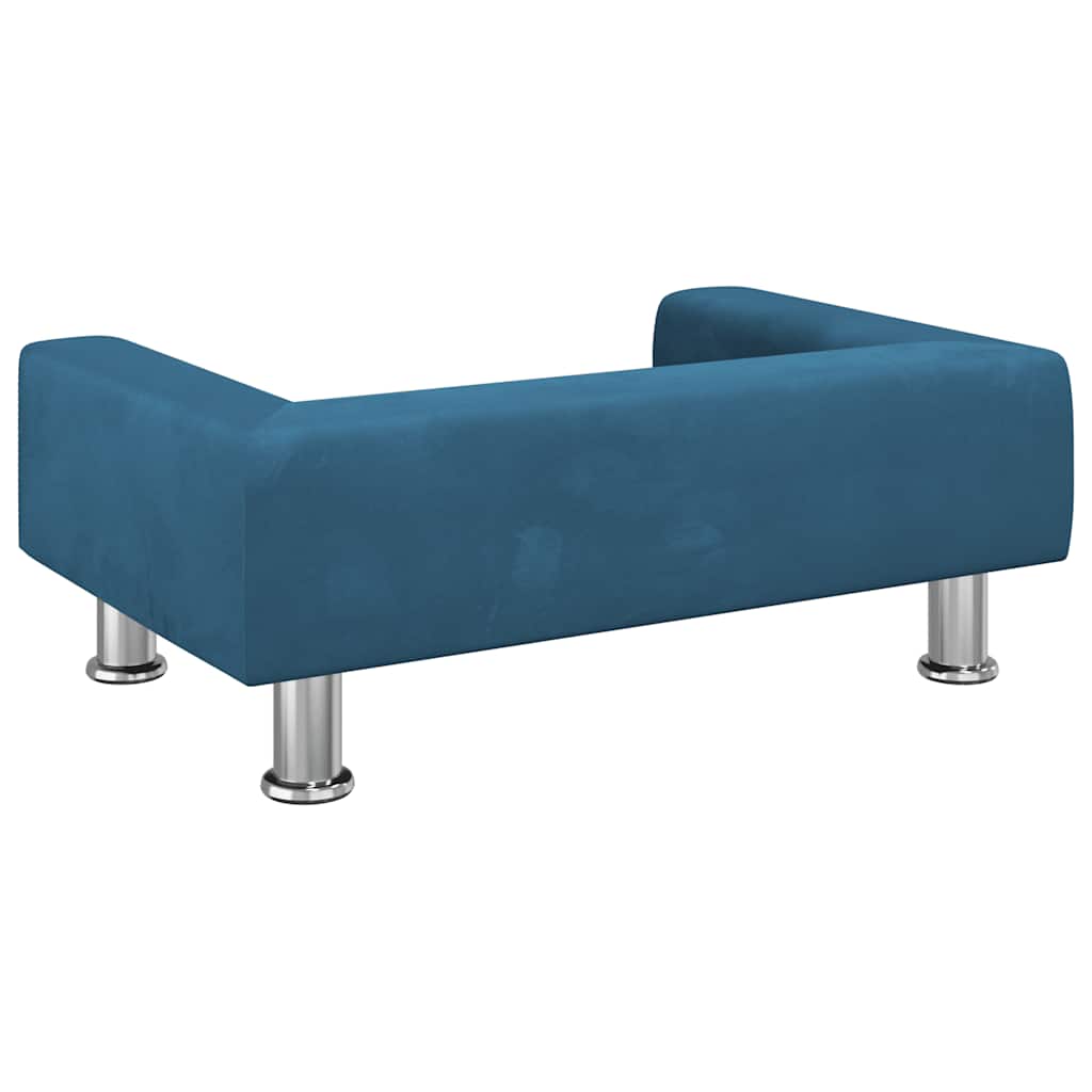 vidaXL Kindersofa Blau 70x45x26,5 cm Samt
