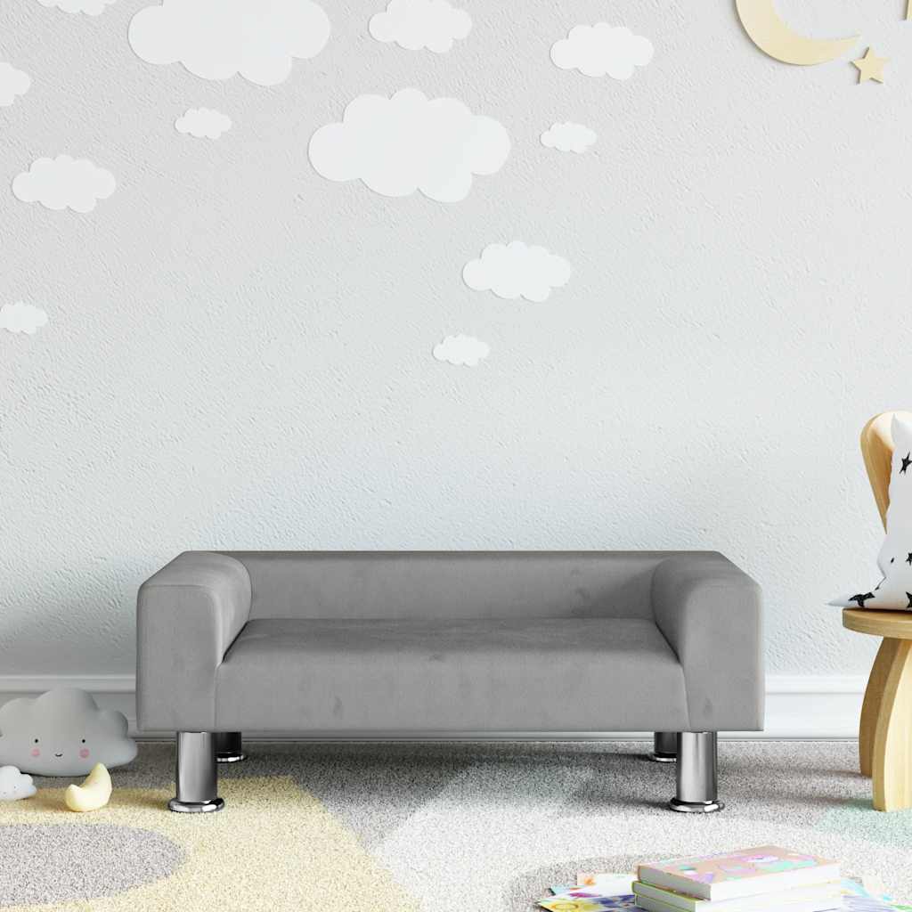 Kindersofa Blau 70x45x26,5 cm Samt