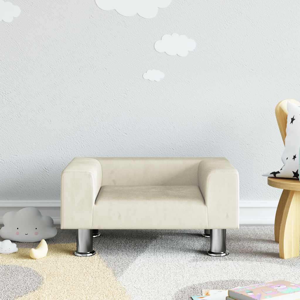 Kindersofa Blau 70x45x26,5 cm Samt