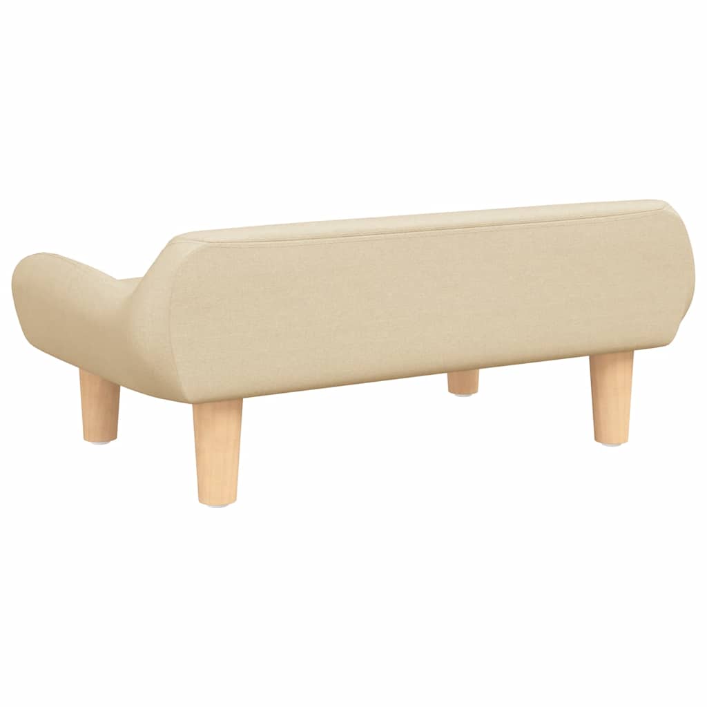 vidaXL Kindersofa Creme 70x40x24 cm Stoff