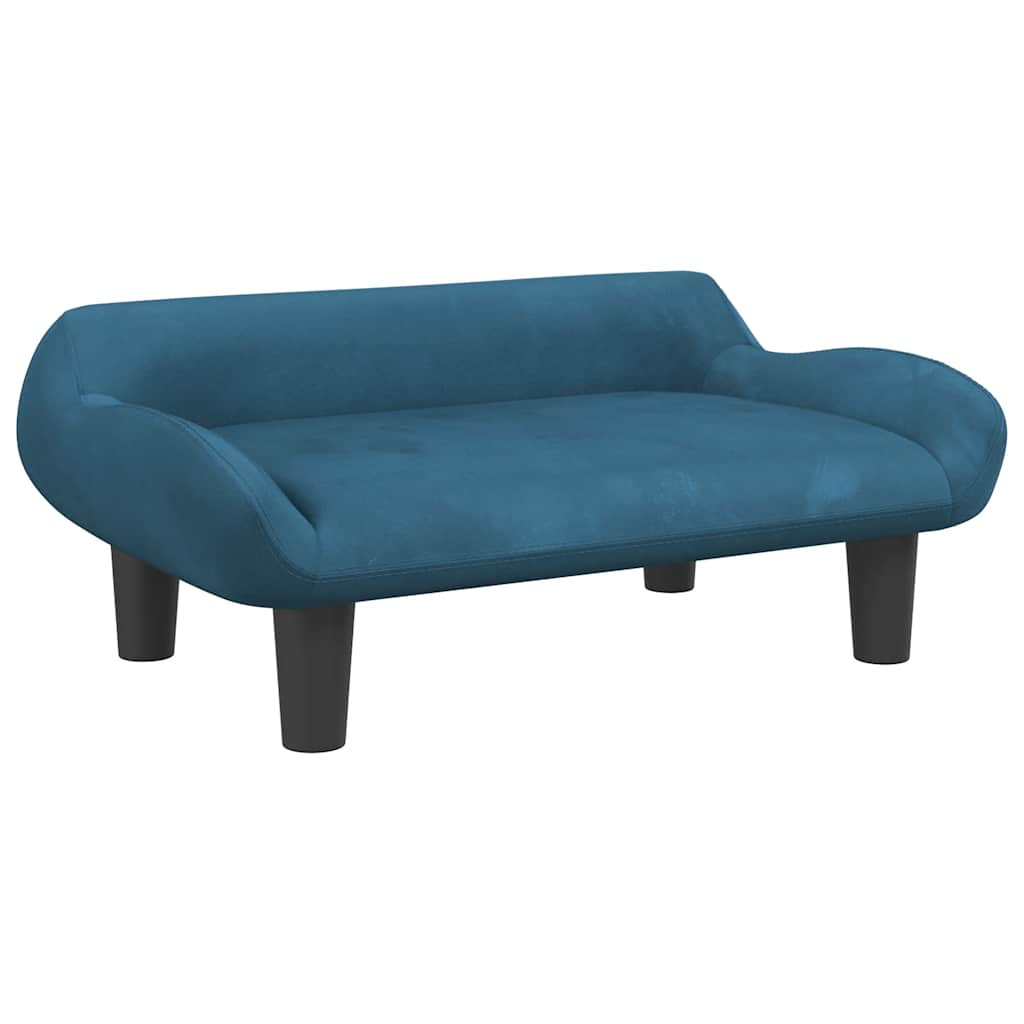 vidaXL Kindersofa Blau 70x40x24 cm Samt
