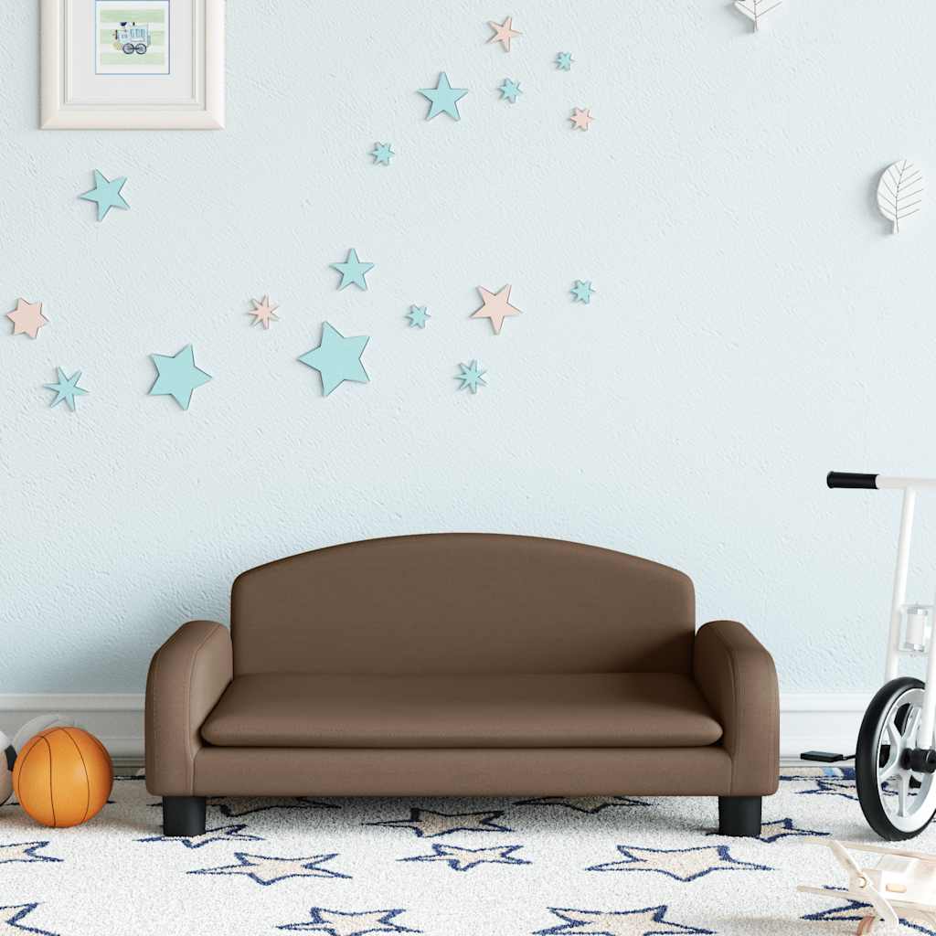 Kindersofa Creme 70x45x30 cm Stoff