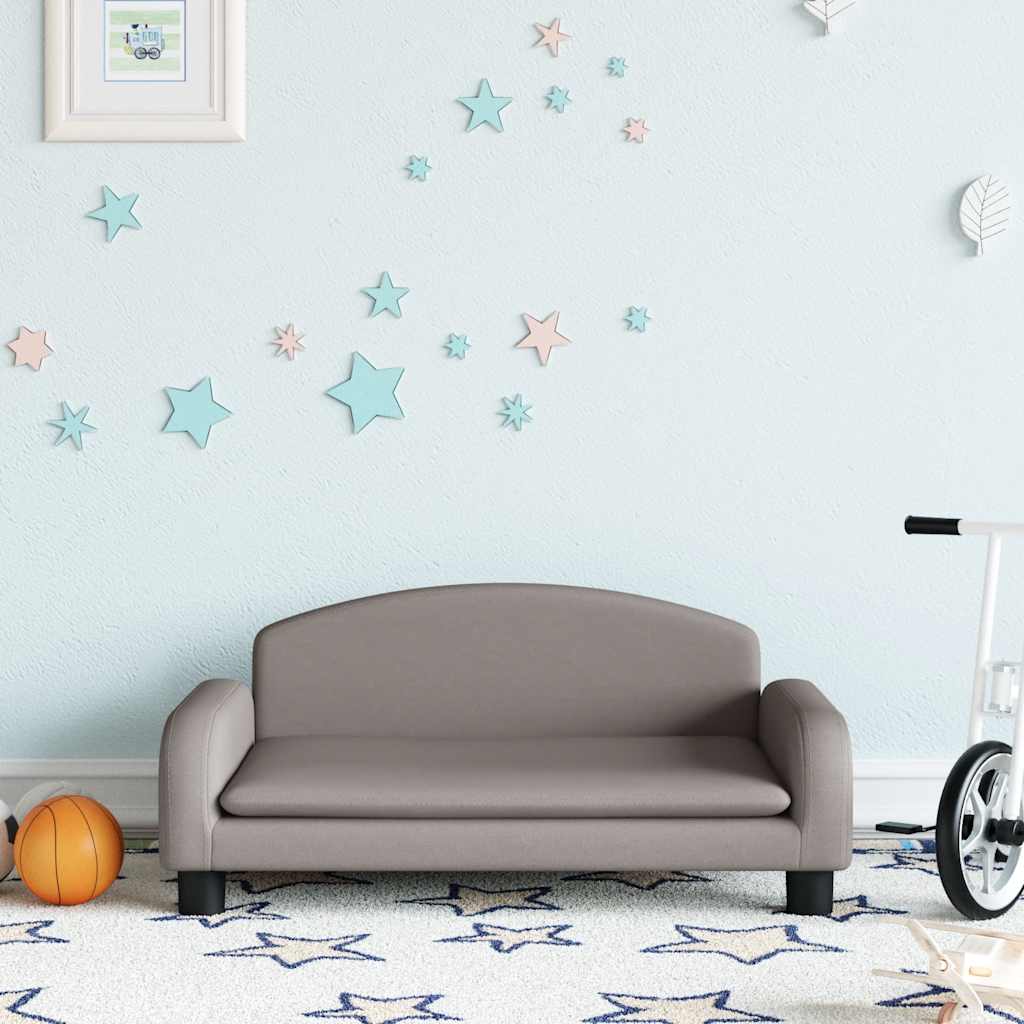 Kindersofa Creme 70x45x30 cm Stoff