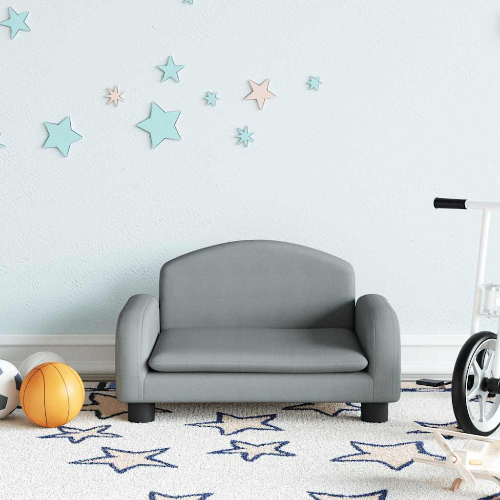 Kindersofa Creme 70x45x30 cm Stoff