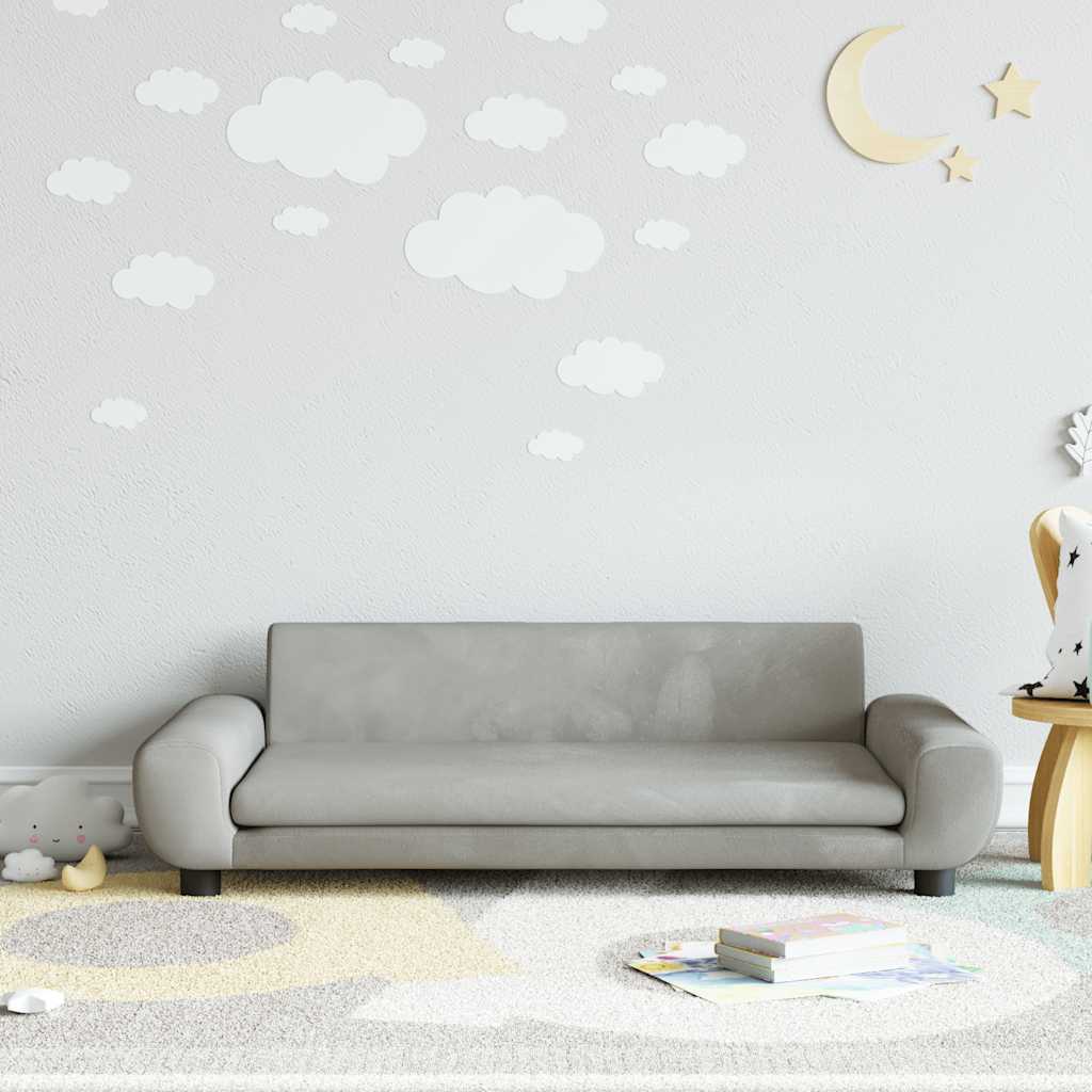 Kindersofa Blau 100x54x33 cm Samt