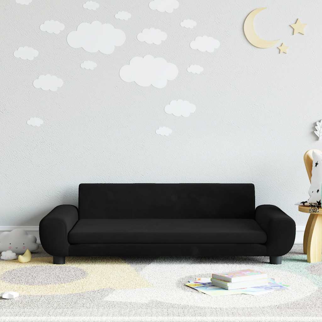 Kindersofa Blau 100x54x33 cm Samt