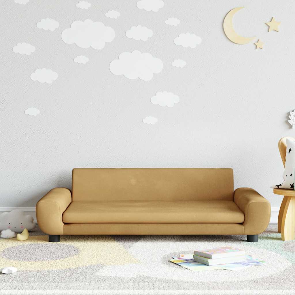 Kindersofa Blau 100x54x33 cm Samt