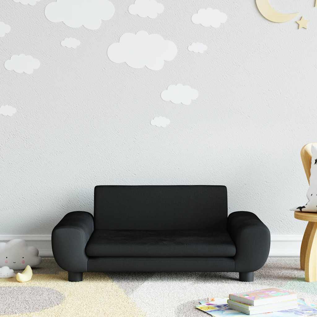 Kindersofa Blau 100x54x33 cm Samt