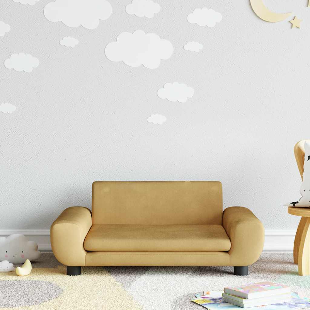 Kindersofa Blau 100x54x33 cm Samt