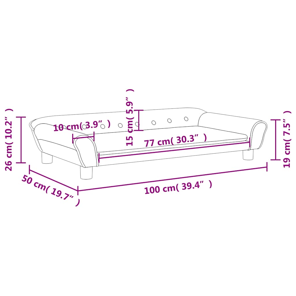 vidaXL Kindersofa Blau 100x50x26 cm Samt