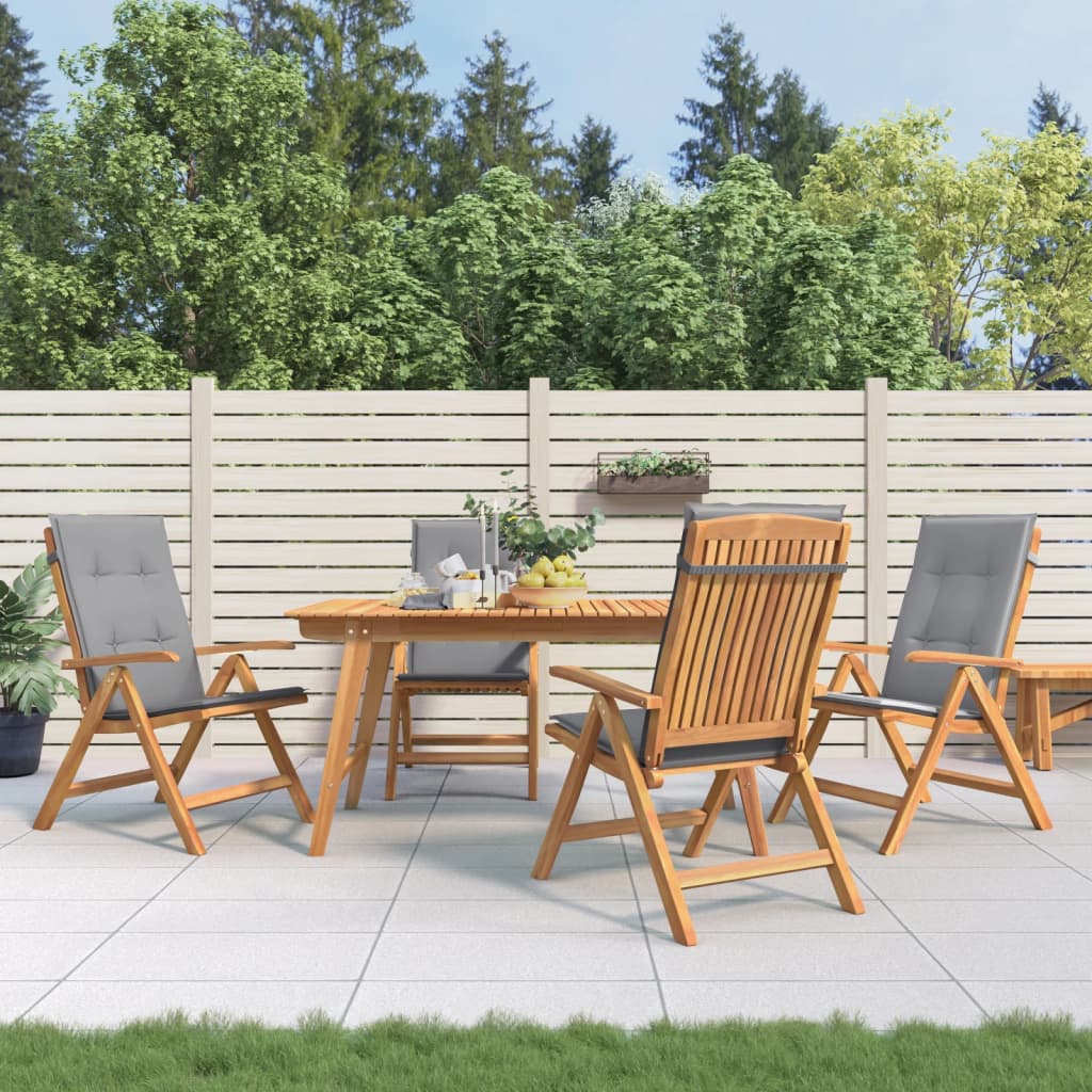 Gartenstühle mit Kissen 2 Stk. Massivholz Teak