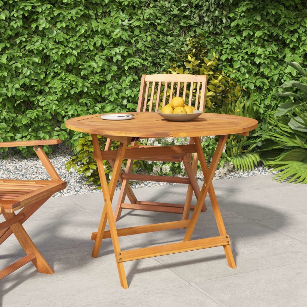 Klappbarer Gartentisch 60x60x75 cm Massivholz Akazie