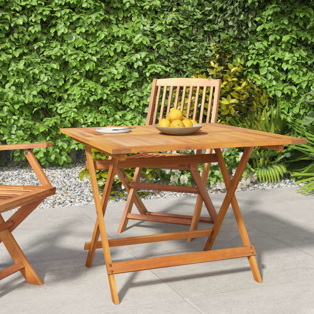 Klappbarer Gartentisch 60x60x75 cm Massivholz Akazie