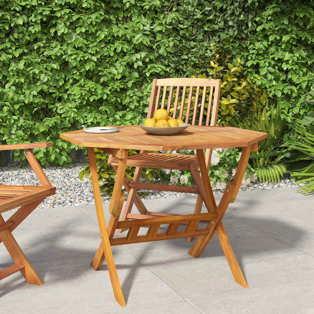 Klappbarer Gartentisch 60x60x75 cm Massivholz Akazie