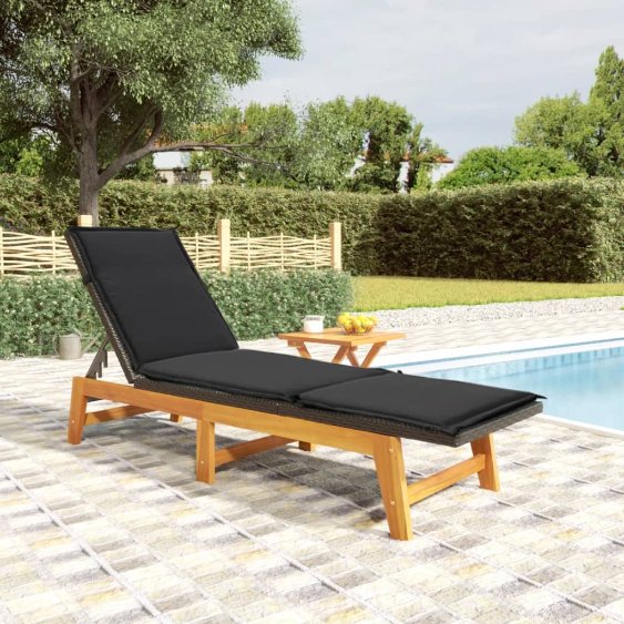 vidaXL 3-tlg. Garten-Lounge-Set Poly Rattan & Massivholz Akazie