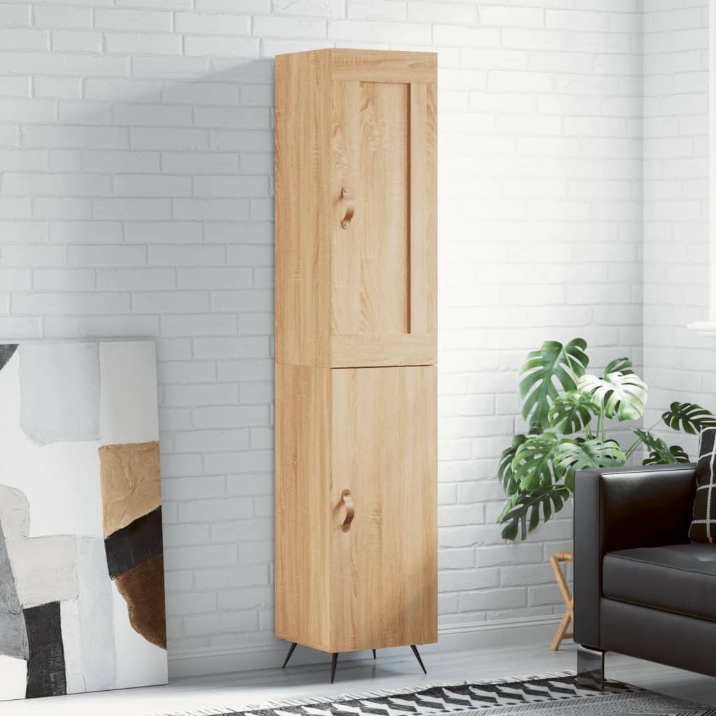 vidaXL Highboard Weiß 34,5x34x180 cm Holzwerkstoff