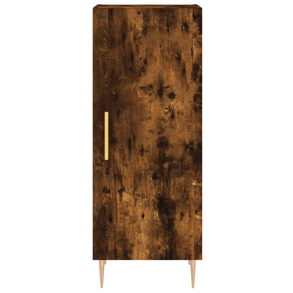 vidaXL Highboard Räuchereiche 34,5x34x180 cm Holzwerkstoff