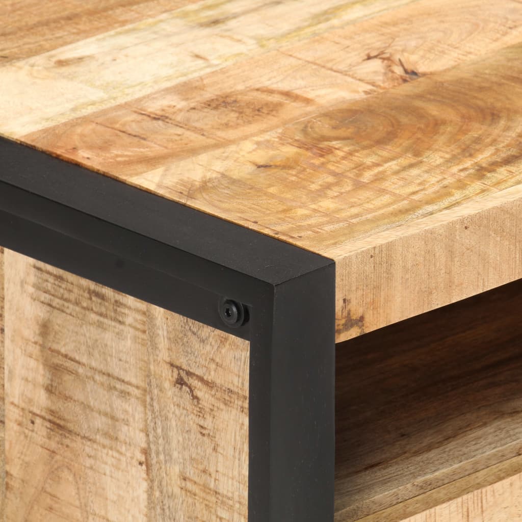 vidaXL Couchtisch 100x50x40 cm Raues Mangoholz