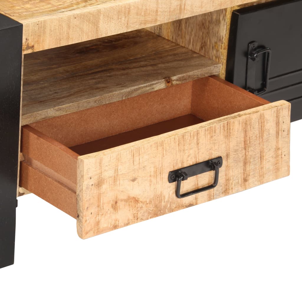 vidaXL Couchtisch 100x50x40 cm Raues Mangoholz