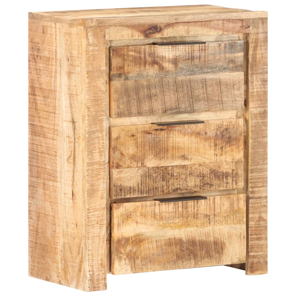 vidaXL Sideboard 59x33x75 cm Raues Mangoholz