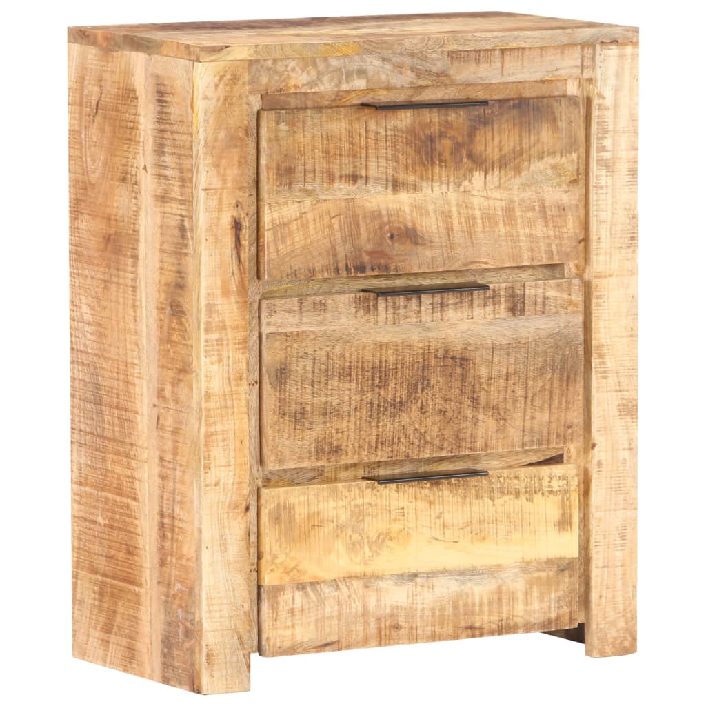 vidaXL Sideboard 59x33x75 cm Raues Mangoholz
