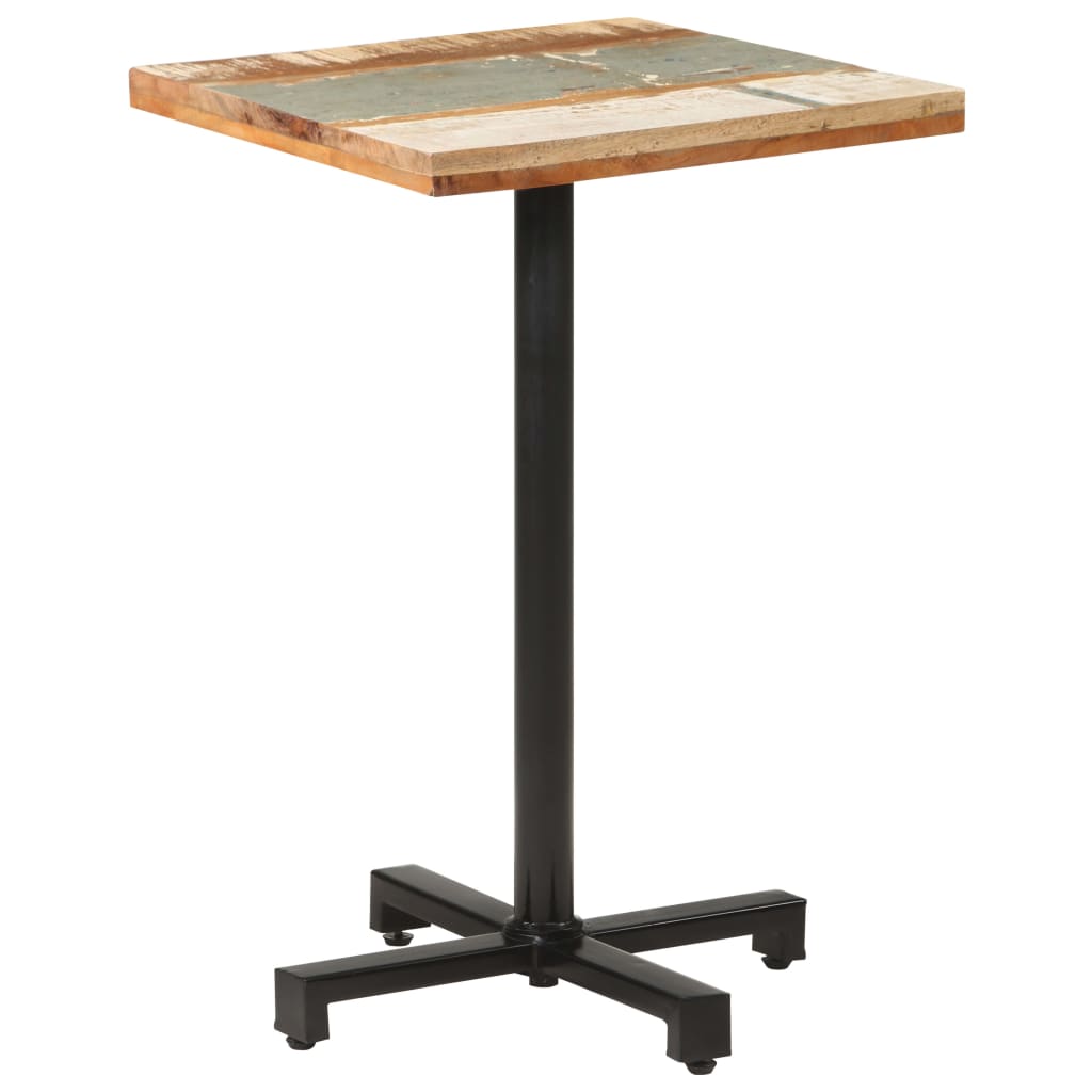 Bistrotisch Quadratisch 50x50x75 cm Raues Mangoholz
