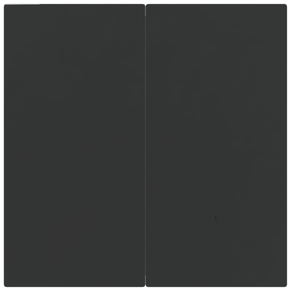 3-tlg. Garten-Essgruppe Grau und Schwarz Poly Rattan und Stahl