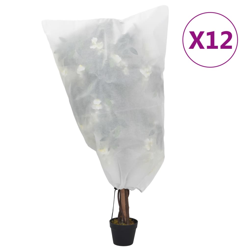 Wintervlies mit Kordelzug 8 Stk. 70 g/m² 0,8x0,8 m