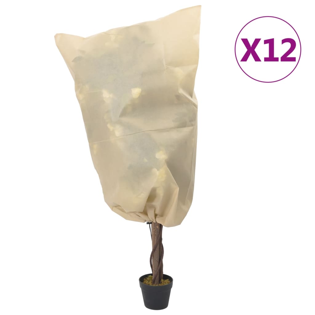 Wintervlies mit Kordelzug 8 Stk. 70 g/m² 0,8x0,8 m