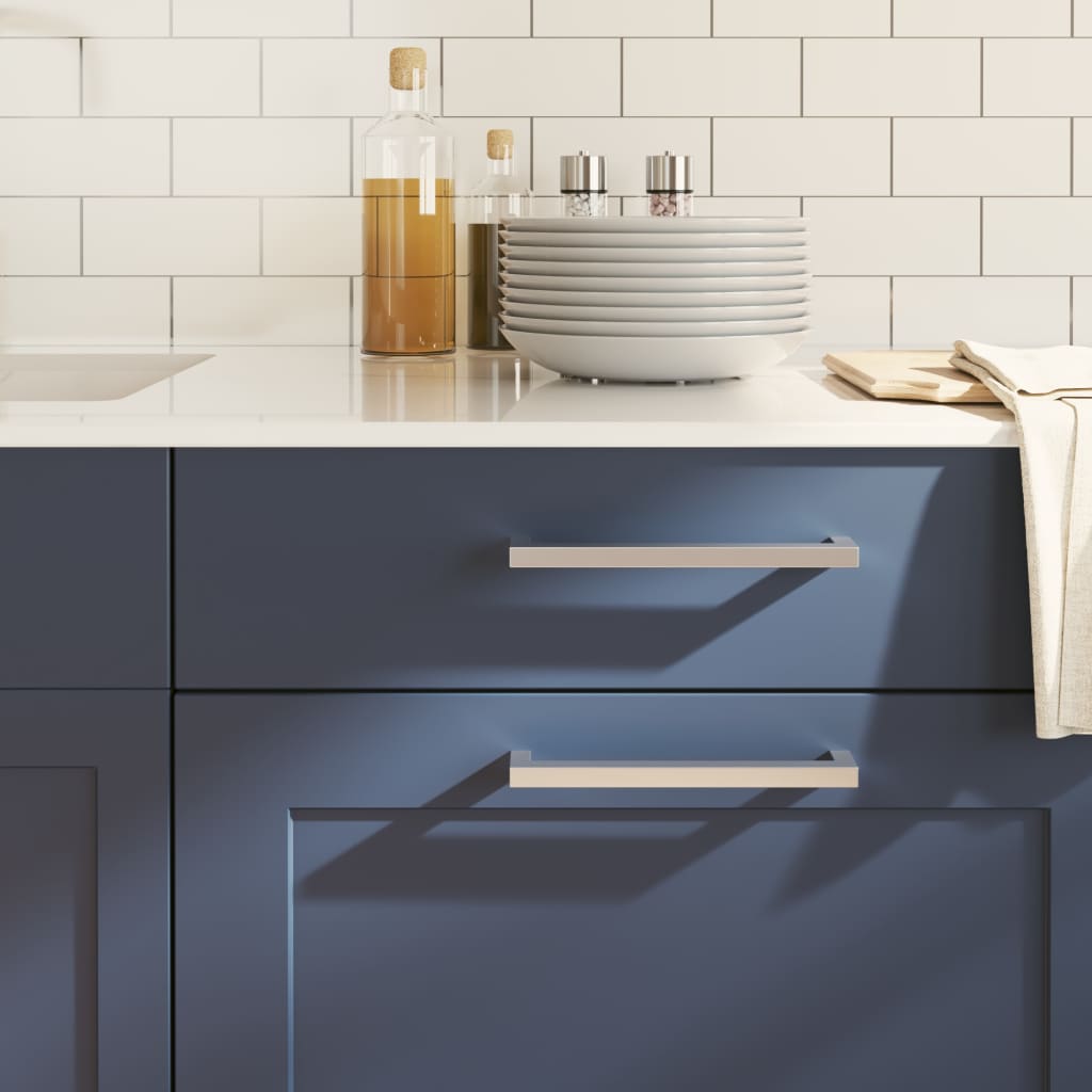 vidaXL Möbelgriffe 10 Stk. Silbern 64 mm Edelstahl