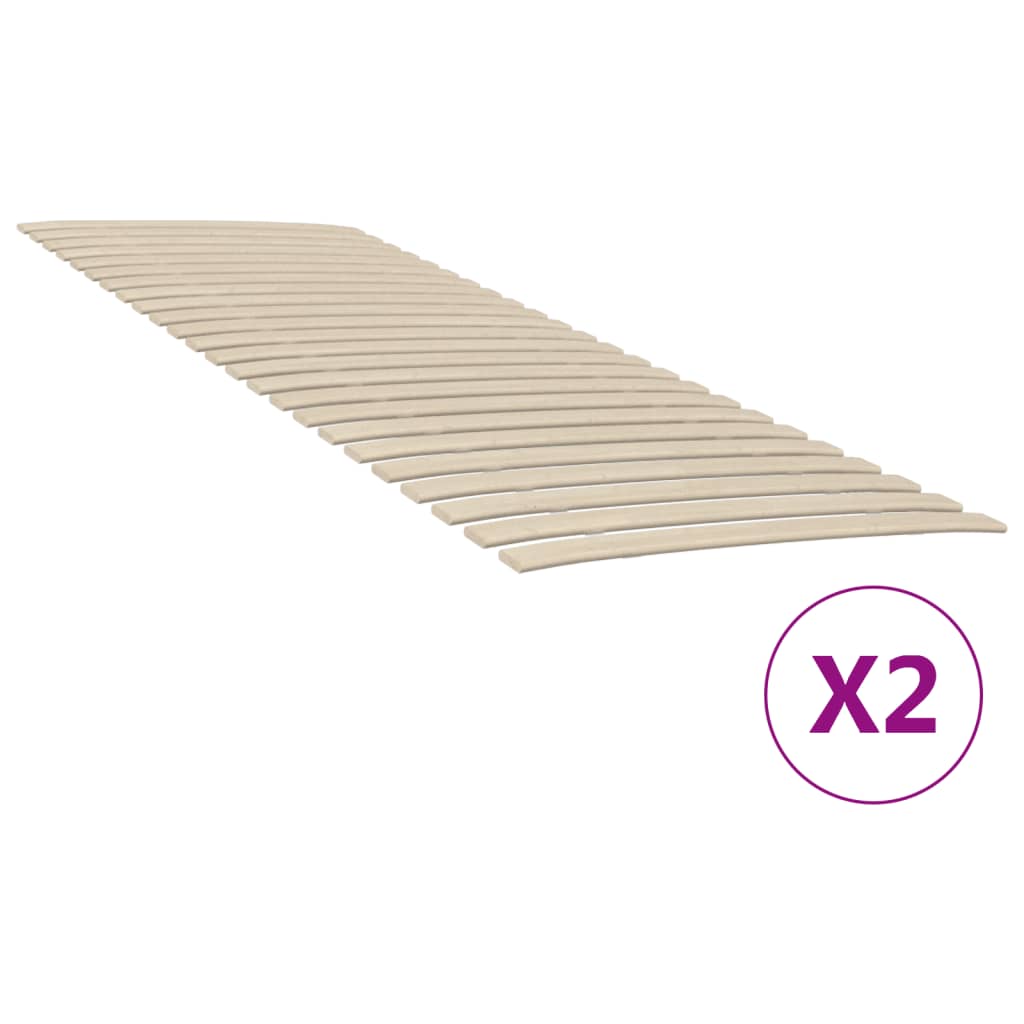 vidaXL Ersatz-Lattenrost mit 48 Latten 2 Stk. 70x200 cm
