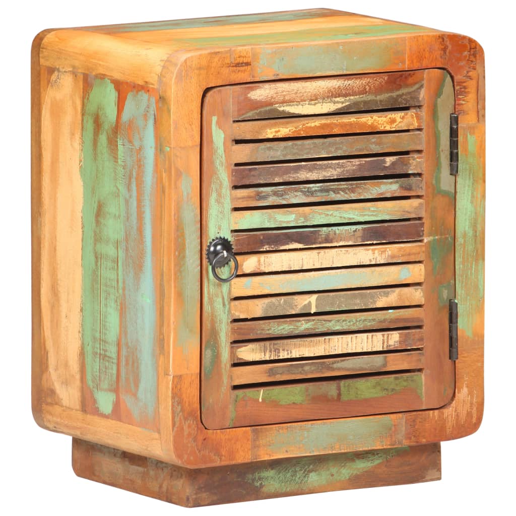 Nachttisch 40x30x50 cm Raues Mangoholz