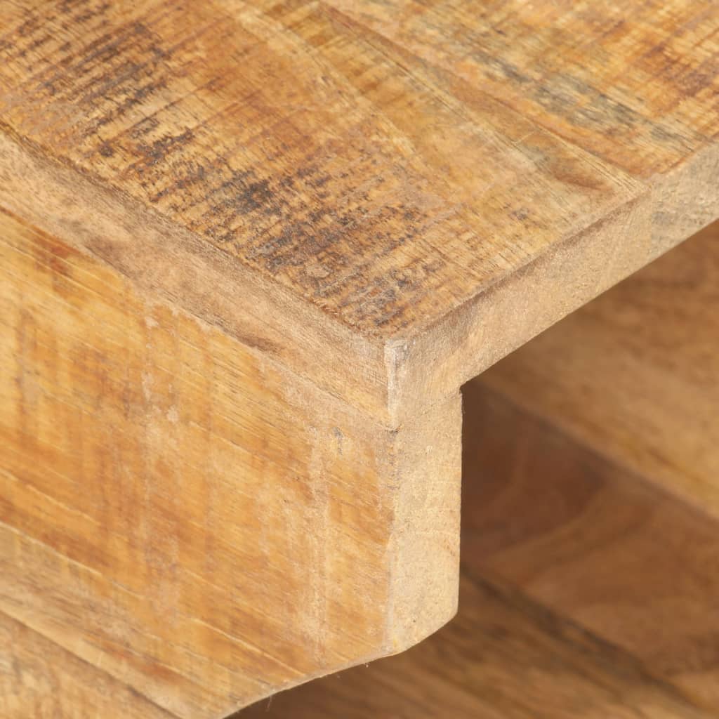 vidaXL Wand Fahrradträger 35x25x25 cm Raues Mango-Massivholz