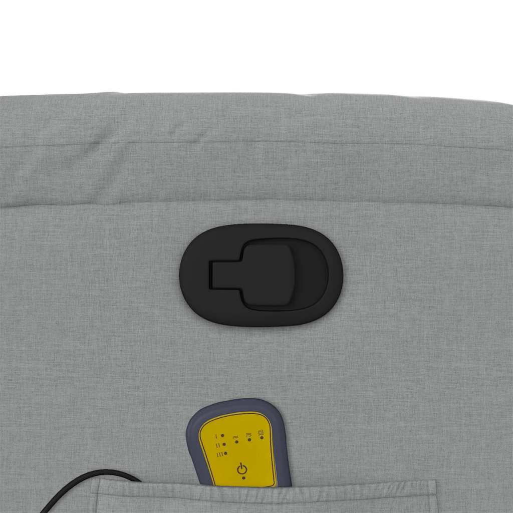 vidaXL Massage-Relaxsessel, hellgrauer Stoff