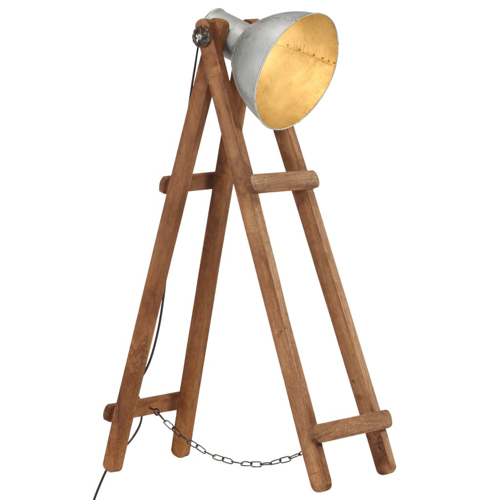 Stehlampe Weiß E27 Mango Massivholz