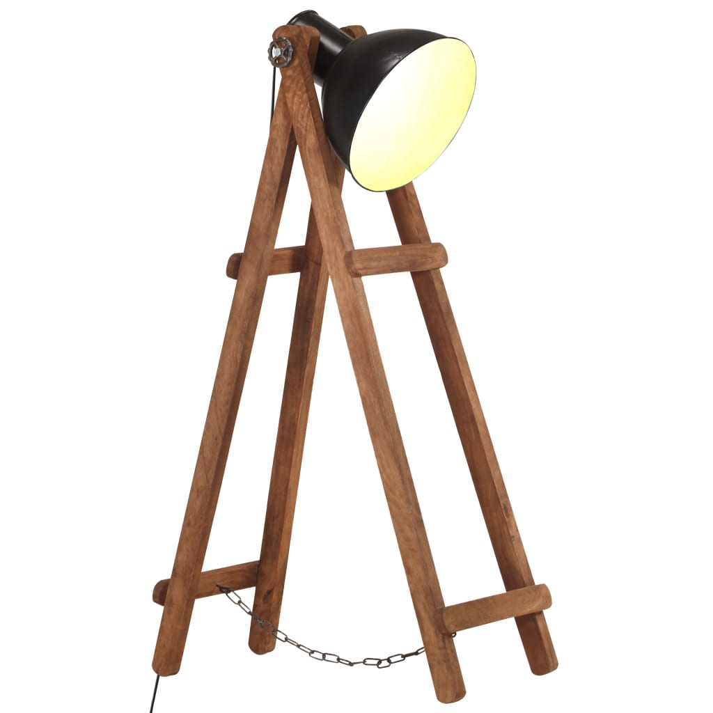 Stehlampe Weiß E27 Mango Massivholz