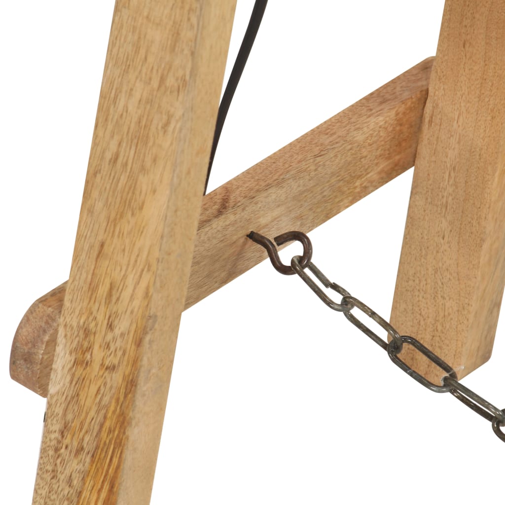 vidaXL Stehlampe Weiß E27 Mango Massivholz