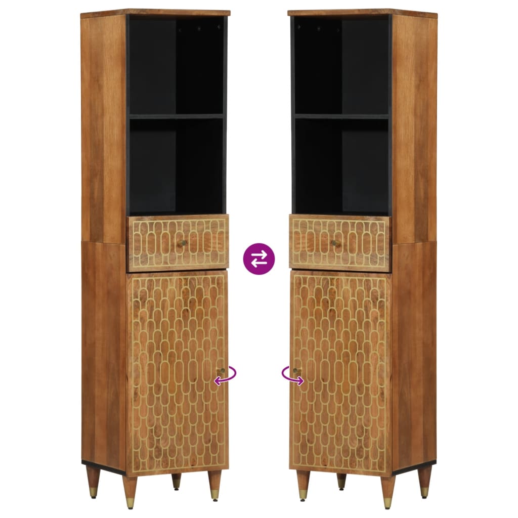 vidaXL 3-tlg. Badmöbel-Set Massivholz Mango